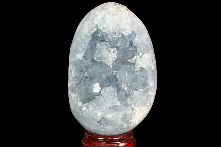 Crystal Filled Celestine (Celestite) Egg Geode - Madagascar #100040